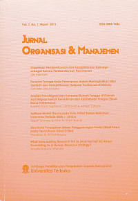Jurnal Organisasi dan Manajemen Vol.7 No.1