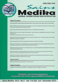 Sains Medika: Jurnal Kedokteran dan Kesehatan Vol.4, No.2
