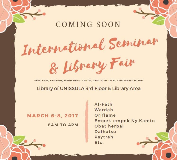 COMING SOON: International Seminar & Library Fair