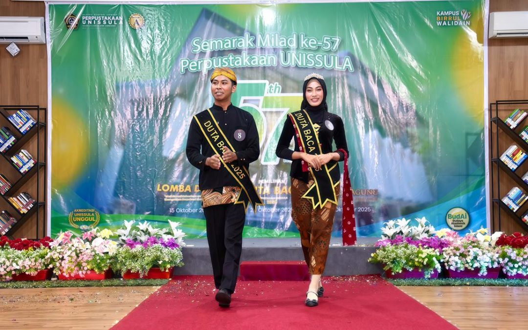 SELAMAT!!! Vina dan Mikail dari Fikom Terpilih Jadi Duta Baca Perpustakaan Unissula 2025